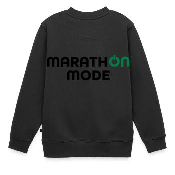 Marathon - Kinder Premium Organic Sweatshirt - Schwarz - Hinten - AI Model Kid Female (0cm)