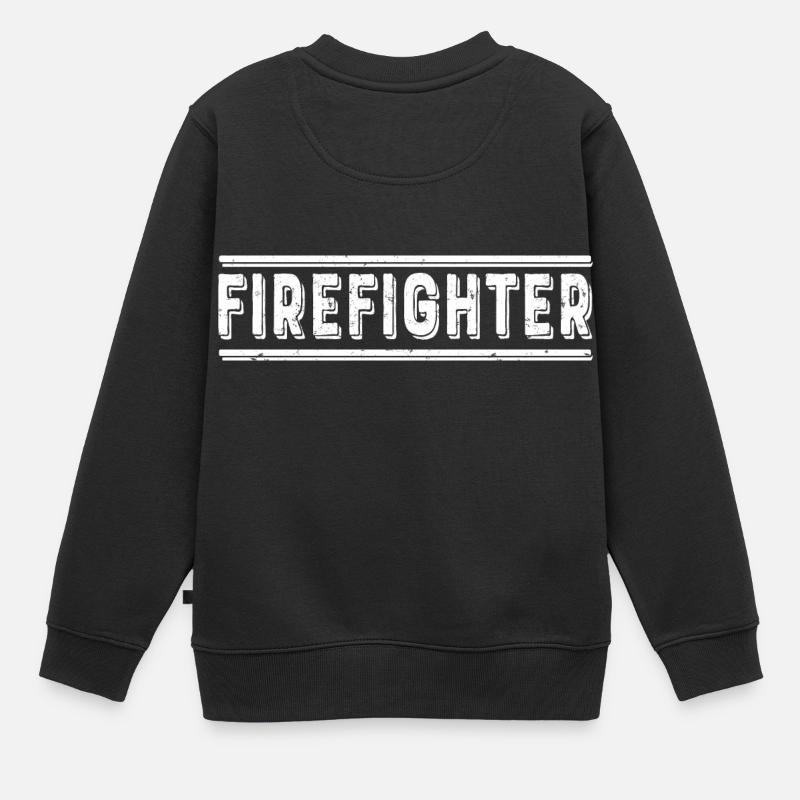 Pompier pompiers pompiers du service d'incendie - Sweat Premium enfant bio - noir