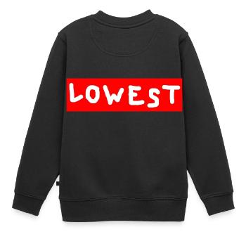 Mode le plus bas contre - Sweat Premium enfant bio - noir - Dos - AI Model Kid Female (0cm)