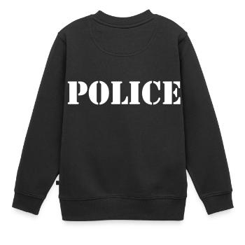 Polizei - Kinder Premium Organic Sweatshirt - Schwarz - Hinten - AI Model Kid Female (0cm)