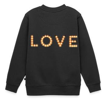 Amour et amour - Sweat Premium enfant bio - noir - Dos - AI Model Kid Female (0cm)