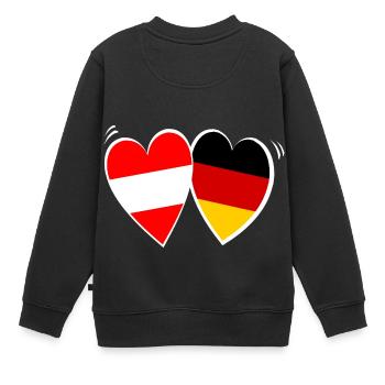Österreicher Deutsche Liebe - Kinder Premium Organic Sweatshirt - Schwarz - Hinten - AI Model Kid Female (0cm)