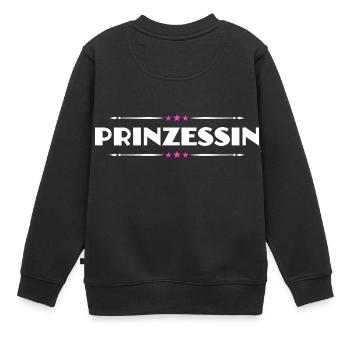 Prinzessin - Kinder Premium Organic Sweatshirt - Schwarz - Hinten - AI Model Kid Female (0cm)