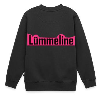 Luemmeline - Kinder Premium Organic Sweatshirt - Schwarz - Hinten - AI Model Kid Female (0cm)