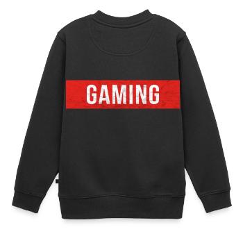 Jeux - Scratch bloc rouge - Sweat Premium enfant bio - noir - Dos - AI Model Kid Female (0cm)