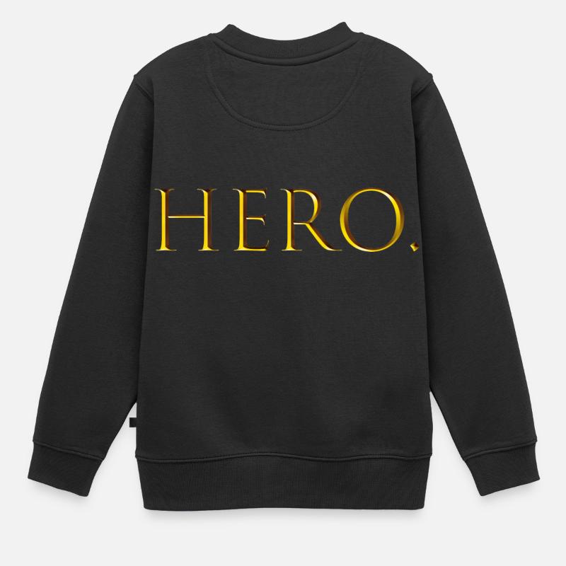 HERO gold - Sweat Premium enfant bio - noir
