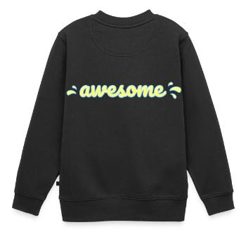 impressionnant - Sweat Premium enfant bio - noir - Dos - AI Model Kid Female (0cm)