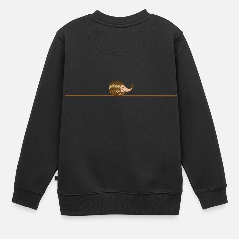 Hérisson dormant - Sweat Premium enfant bio - noir