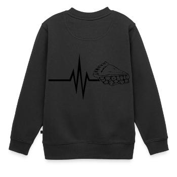 Mon coeur bat pour les gâteaux - Gâteau d'anniversaire - Sweat Premium enfant bio - noir - Dos - AI Model Kid Female (0cm)