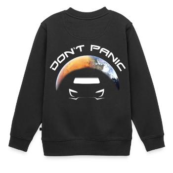 Do not Panic Raum X Starman - Kinder Premium Organic Sweatshirt - Schwarz - Hinten - AI Model Kid Female (0cm)