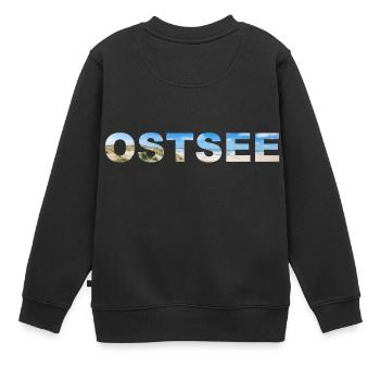 Baltique Inscription Panorama - Sweat Premium enfant bio - noir - Dos - AI Model Kid Female (0cm)