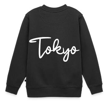 Tokyo, Japon, Tokyo - Sweat Premium enfant bio - noir - Dos - AI Model Kid Female (0cm)