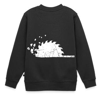 Saw Graffiti Banksy Street Art - Kinder Premium Organic Sweatshirt - Schwarz - Hinten - AI Model Kid Female (0cm)