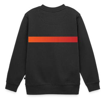 Orange gradient bar stripes - Kids Premium Organic Sweatshirt - black - Back - AI Model Kid Female (0cm)