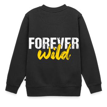 Forever wild - Kinder Premium Organic Sweatshirt - Schwarz - Hinten - AI Model Kid Female (0cm)