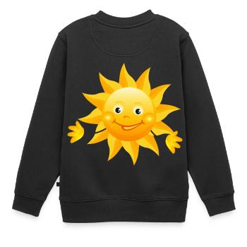 regenbogen sonne wolken wetter rainbow sun cloud52 - Kinder Premium Organic Sweatshirt - Schwarz - Hinten - AI Model Kid Female (0cm)