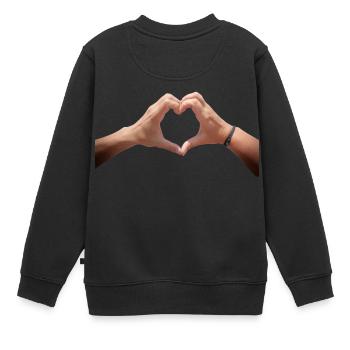 Valentines Day - Kinder Premium Organic Sweatshirt - Schwarz - Hinten - AI Model Kid Female (0cm)