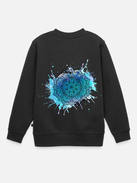 Mandala - Kinder Premium Organic Sweatshirt - Schwarz