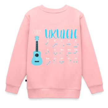ÉCOULE D'UKULELE - Sweat Premium enfant bio - rose - Dos - AI Model Kid Female (0cm)