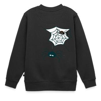 araignée d'halloween - Sweat Premium enfant bio - noir - Dos - AI Model Kid Female (0cm)