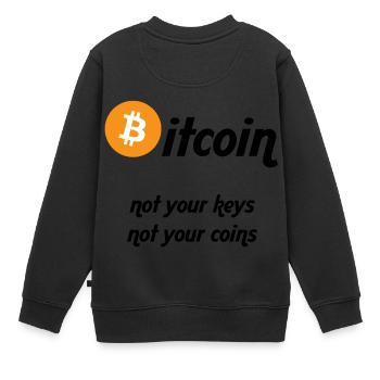 Bitcoin - Kinder Premium Organic Sweatshirt - Schwarz - Hinten - AI Model Kid Female (0cm)