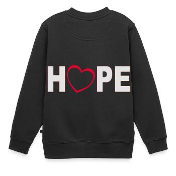 De l’espoir avec du cœur - Sweat Premium enfant bio - noir - Dos - AI Model Kid Female (0cm)