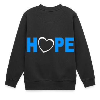 De l’espoir avec du cœur - Sweat Premium enfant bio - noir - Dos - AI Model Kid Female (0cm)