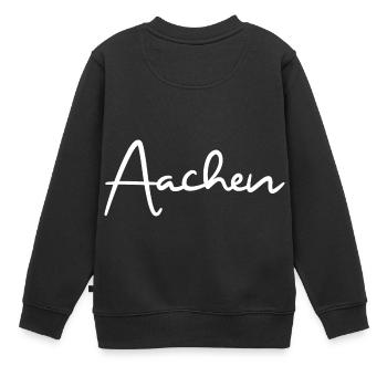 Aachen Stadt Rheinland - Kinder Premium Organic Sweatshirt - Schwarz - Hinten - AI Model Kid Female (0cm)