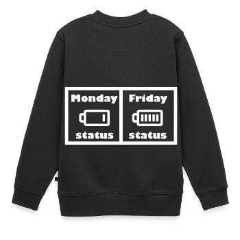 La semaine amusante - Sweat Premium enfant bio - noir - Dos - AI Model Kid Female (0cm)