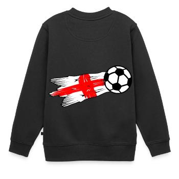 Englischer Fußball - Kinder Premium Organic Sweatshirt - Schwarz - Hinten - AI Model Kid Female (0cm)