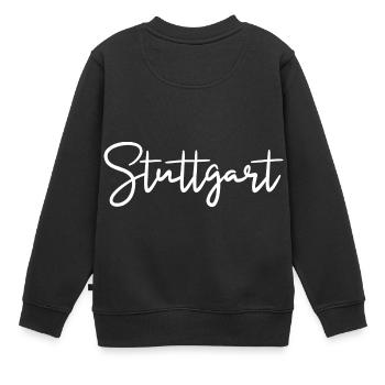 Stuttgart - Kinder Premium Organic Sweatshirt - Schwarz - Hinten - AI Model Kid Female (0cm)