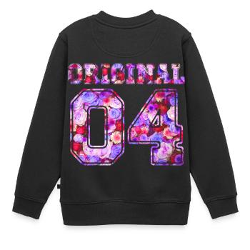 2004 Original 04 - Birthday Present Bday - Kids Premium Organic Sweatshirt - black - Back - AI Model Kid Female (0cm)
