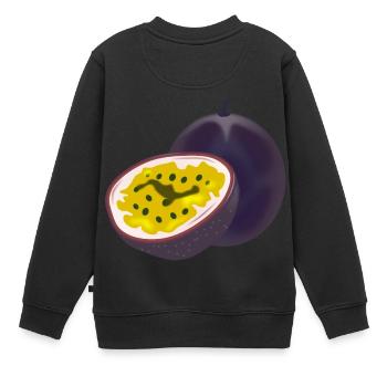fruit de la passion fruit de la passion fruit de légumes - Sweat Premium enfant bio - noir - Dos - AI Model Kid Female (0cm)