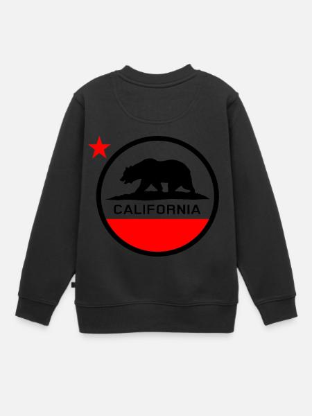 Drapeau du Cercle de Californie - Sweat Premium enfant bio - noir