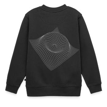 Basswelle - Kinder Premium Organic Sweatshirt - Schwarz - Hinten - AI Model Kid Female (0cm)