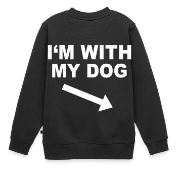 CHIEN - Sweat Premium enfant bio - noir - Dos - AI Model Kid Female (0cm)