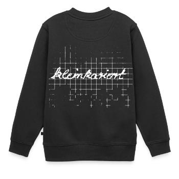 Kleinkariert - Kinder Premium Organic Sweatshirt - Schwarz - Hinten - AI Model Kid Female (0cm)