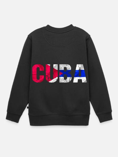Drapeau de Cuba Cuba - Sweat Premium enfant bio - noir