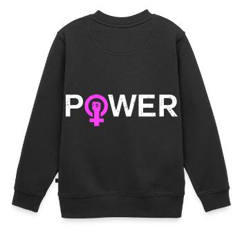 Girl Power Women's Power - Kids Premium Organic Sweatshirt - black - Back - AI Model Kid Female (0cm)