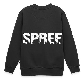 Spree Wald Natur - Kinder Premium Organic Sweatshirt - Schwarz - Hinten - AI Model Kid Female (0cm)