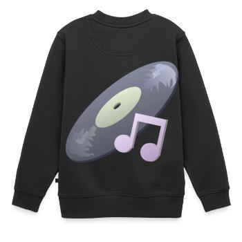 record - Sweat Premium enfant bio - noir - Dos - AI Model Kid Female (0cm)