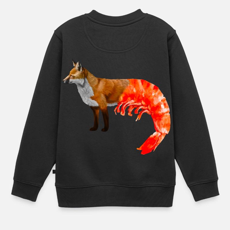 Fox-shrimp mixture - Kids Premium Organic Sweatshirt - black