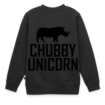 Chubby Unicorn Rhino - Sweat Premium enfant bio - noir - Dos - AI Model Kid Female (0cm)