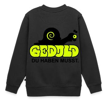 Patience, vous devez avoir (2c) - Sweat Premium enfant bio - noir - Dos - AI Model Kid Female (0cm)