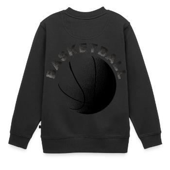 Basketball - Kinder Premium Organic Sweatshirt - Schwarz - Hinten - AI Model Kid Female (0cm)