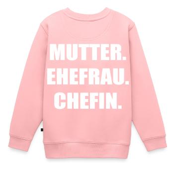 Mutter - Kinder Premium Organic Sweatshirt - Rosa - Hinten - AI Model Kid Female (0cm)