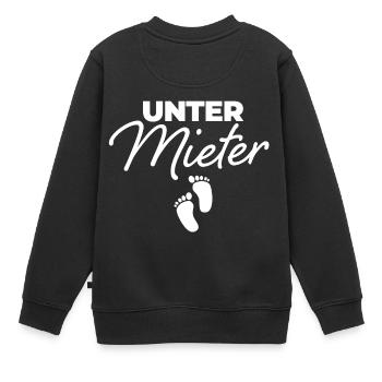 Babybauch Untermieter schwanger Geschenk - Kinder Premium Organic Sweatshirt - Schwarz - Hinten - AI Model Kid Female (0cm)