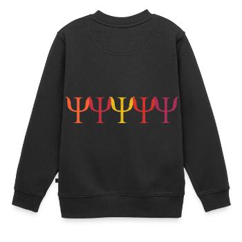 Psychologie Retro - Kinder Premium Organic Sweatshirt - Schwarz - Hinten - AI Model Kid Female (0cm)