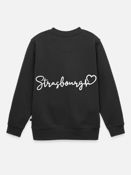 Strasbourg Heartbeat France Ville de Strasbourg - Sweat Premium enfant bio - noir