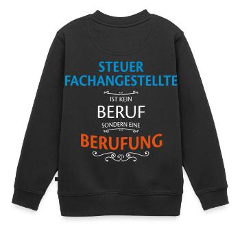 Steuerfachangestellte Beruf - Kinder Premium Organic Sweatshirt - Schwarz - Hinten - AI Model Kid Female (0cm)
